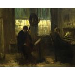 Jozef Israels 1824 - 1911 Musicians Oil on canvas  Signed Provenance:  - Acquired from the artist by
