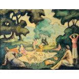Paul Emile Pissarro 1884 - 1972 Landscape Watercolor on paper  Signed.  Provenance: Nechama &