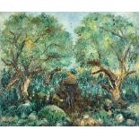 Isaac Pailes 1895 - 1974 Forest landscape,  oil on canvas  Signed.  Provenance: Nechama & Asher