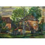 Michel Adlen 1902 - 1980 House in the country, oil on canvas  Signed.   32X45 cm,