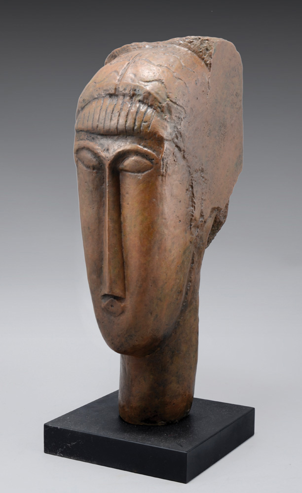 After Amedeo Modigliani 1834-1917 Portrait Bronze  Signed and numbered 9/9  height: 50 cm