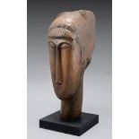 After Amedeo Modigliani 1834-1917 Portrait Bronze  Signed and numbered 9/9  height: 50 cm