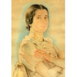 Wilhelm Wachtel 1875 - 1942 Woman Pastel on paper  Signed.   48X43 cm,
