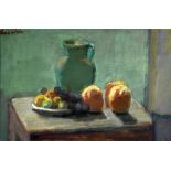 Ossip Lubitch 1896 - 1990 Still Life, oil on canvas  Signed.   27X41 cm,