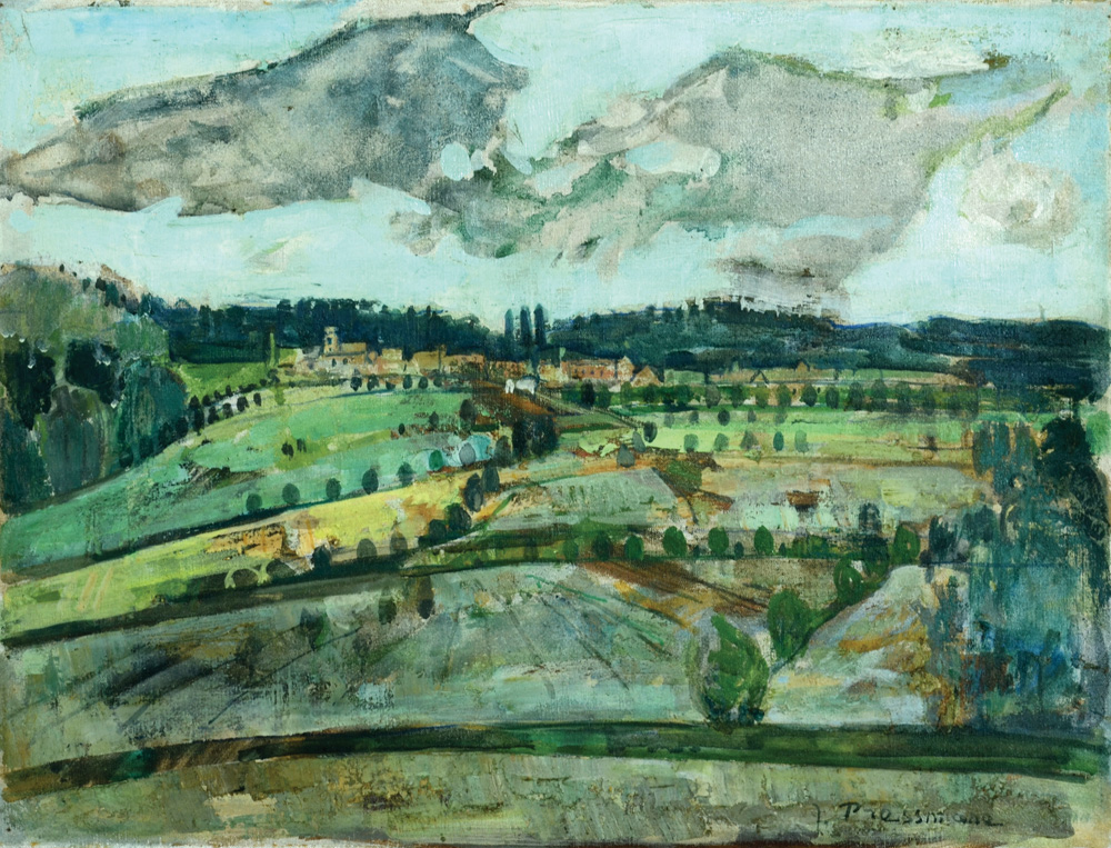 Joseph Pressmane 1904 - 1967 Landscape, oil on canvas  Signed.   46X61 cm,