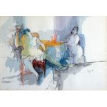 Isaac Tarkay 1935 - 2012  Women  Watercolor and pencil on paper  36x52 cm Signed