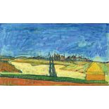 Joseph Pressmane 1904 - 1967  Landscape  Oil on canvas  27x45 cm  Signed