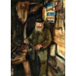 Maurycy Minkowski 1881 - 1930  Peddler 1928  Watercolor on paper  50x37 cm   Signed and dated