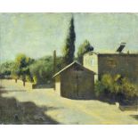 Ilan Baruch b. 1974  Morning in Beit Zayit 1992  Oil on canvas  31x40 cm   Signed and dated