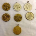 7 Canadian Military Police sports medals from WW2