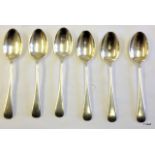 A set of 6 silver Teaspoons Sheffield 1926 74gms