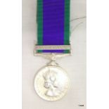 A General Service Medal with South Arabia clasp awarded to 23714376 L/CPL. C.J.DYMOND. RCT.
