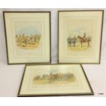 Three Army and Navy gazette framed military prints