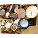 A collection of 60+ vintage and miscellaneous alarm and wall clocks