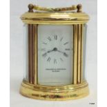 A French 8 day carriage clock complete with key height 10cm