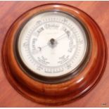 A Mahogany cased circular aneroid Barometer By H.Pidduck and sons - Hanley