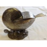 A Victorian Nautilus silver plated spoon warmer and an Elkington Ladle