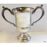 A solid silver trophy cup London 1924 13oz weight 19cm high