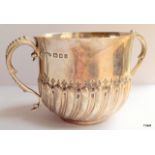 A silver 2 handled drinking cup Hallmarked London 1925