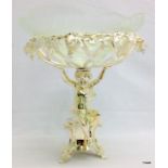 A silver plated table centre piece