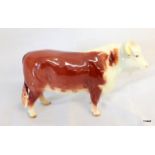 A Beswick Hereford bull, perfect condition 13 x 20cm