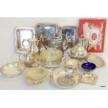 A quantity of silver plated items