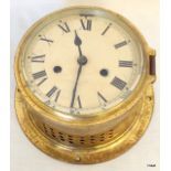 An English brass cased ships clock by Watts - London