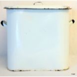 A vintage enamelled lidded bread/storage bin