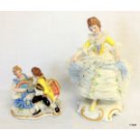 Two Continental Dresden style figurines