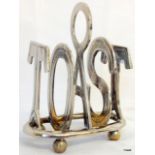A vintage silver plated TOAST rack