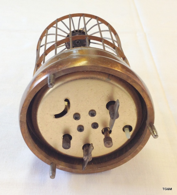 A brass automaton bird cage clock - Image 3 of 3