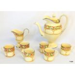 A Crown Ducal Frederick Reid coffee set for 6