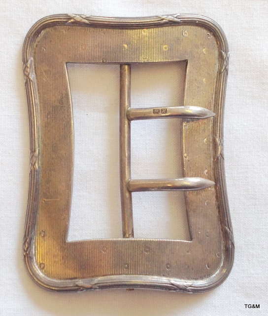 A silver belt buckle Chester 1908