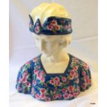 An Art Deco ceramic Longwy style bust