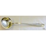 A Dutch solid silver ladle 35cm long