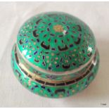 An early 20C cloisonne silver lidded trinket pot