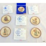 Five Hummel miniature collectors plates by Goebel. All boxed