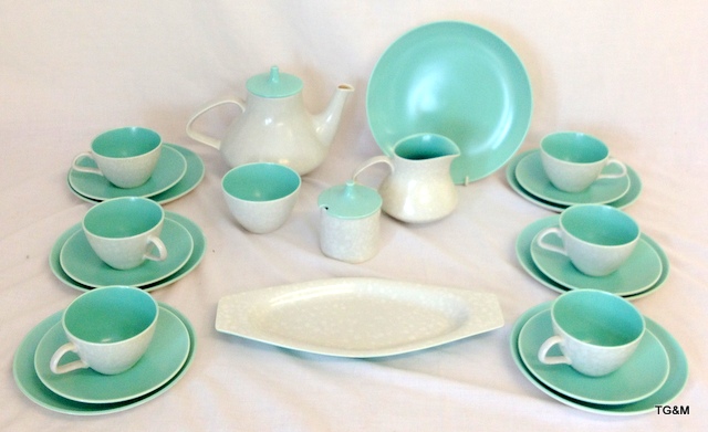 A Poole pottery tea set for 6