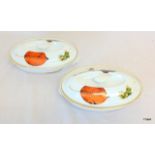 A pair of Worcester lidded serving dishes