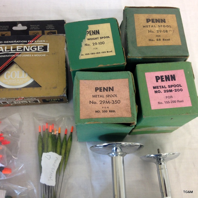 A collection of fishing floats, fly line and spools - Image 4 of 6