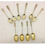 10 hallmarked silver teaspoons