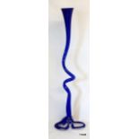 A large blue Murano / Studio Art bud vase