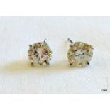 A pair of White Gold Diamond Studs 2.12ct