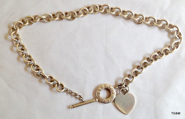 A genuine silver Tiffany heart necklace