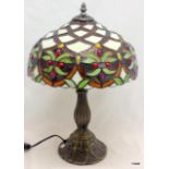 A Tiffany style multi colour table lamp 44cm high