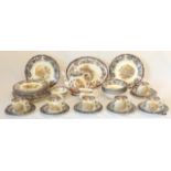 A 6 setting dinner set by Royal Worcester Palissy Game Series (1 bowl Missing)