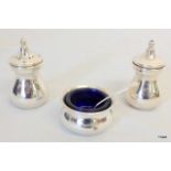 A Hallmarked Silver Cruet Set in Original Box