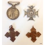 Four Victorian Army Temperance Association medals including silver