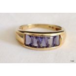 A 9ct Gold Hallmarked Ladies Amethyst Ring. Size Q