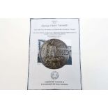 A WW1 Memorial Plaque or Death Penny named to George Henry Yermouth. This is a spelling mistake on